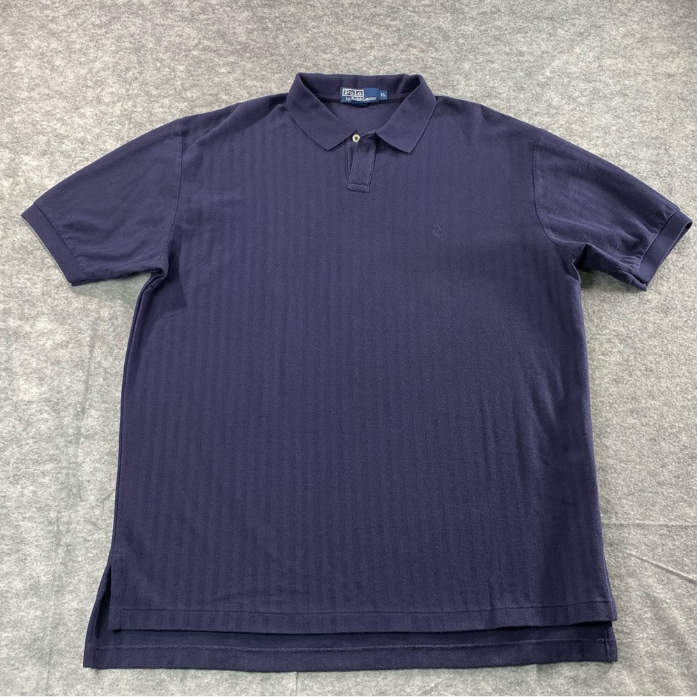 Polo by Ralph Lauren‎ Mens Blue Textured Short Sleeve Polo Size XL